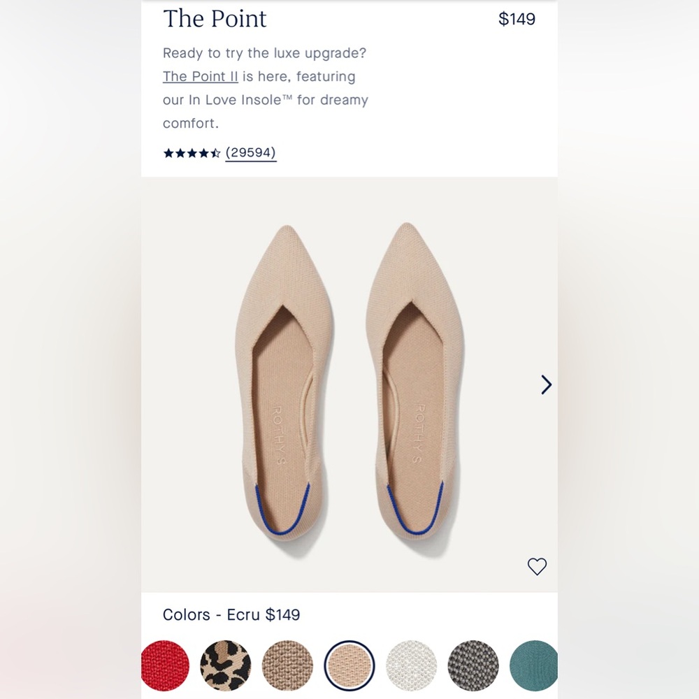 Rothy’s The Point In Ecru - image 6